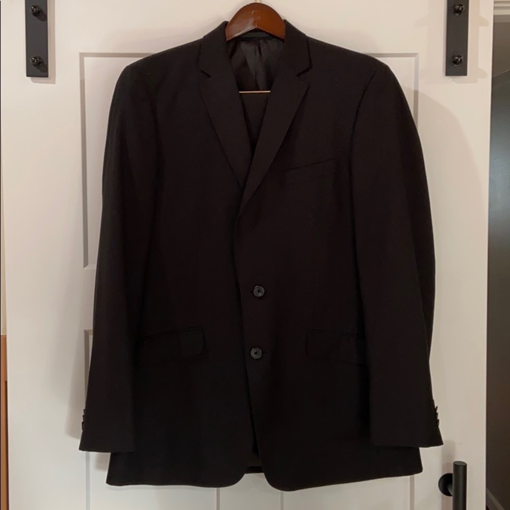 42L:Kenneth Cole Reaction Men’s 2-piece Black Suit